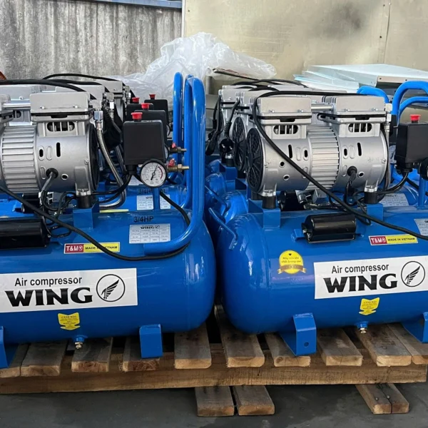 Máy nén khí không dầu Wing 0,75HP 30 lít, khí sạch, điện 220V 7 máy nén khí không dầu Wing 0.75HP 30 lít - hình 3