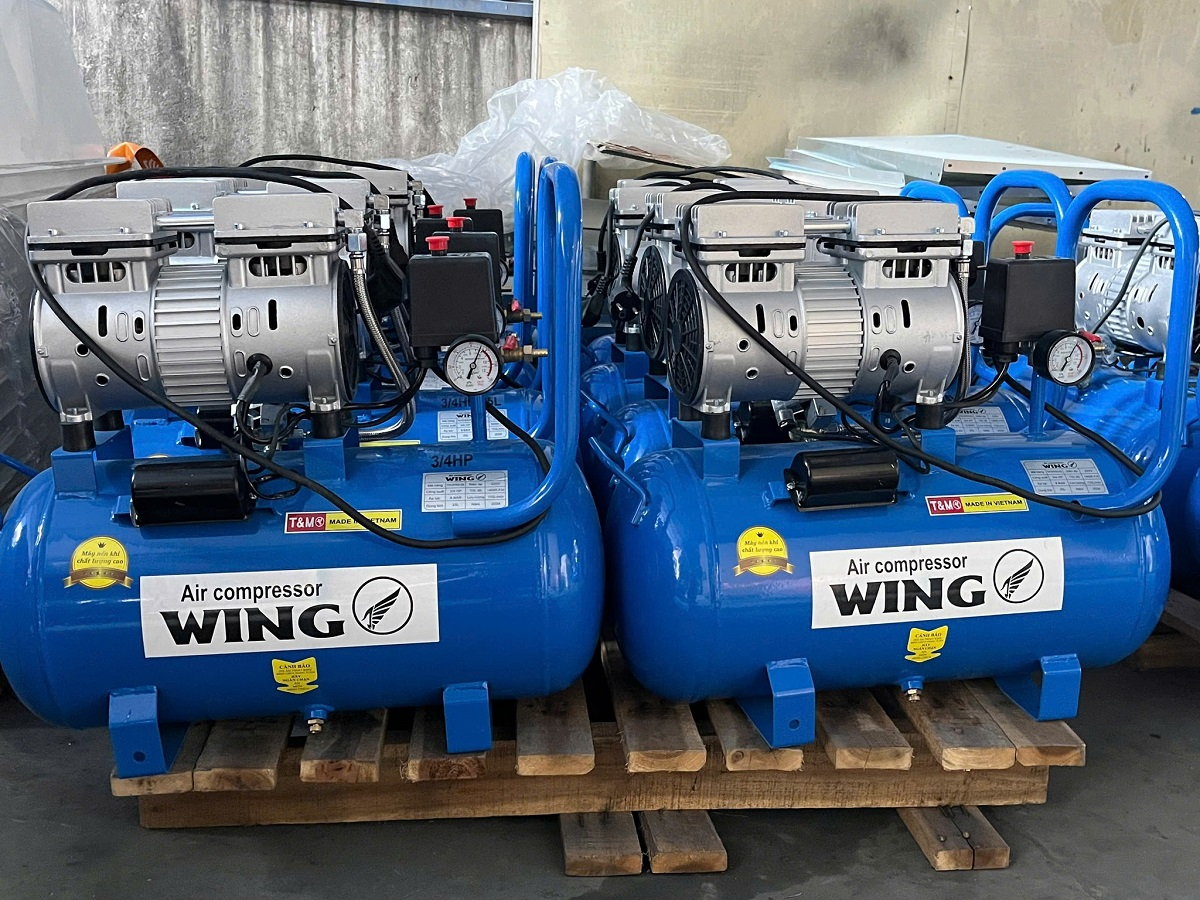 Máy nén khí không dầu Wing 0,75HP 30 lít, khí sạch, điện 220V 12 Máy Wing 0,75HP 30 lít - ảnh 2