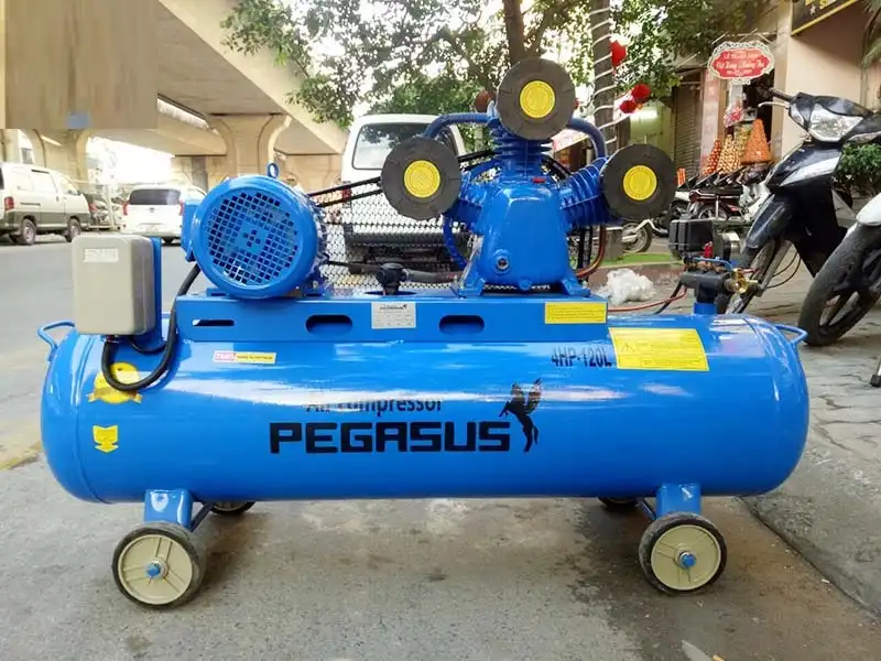 Máy nén khí Pegasus 4HP 120 lít dây đai, áp 8 bar, điện 380V 12 Máy Pegasus 4HP 120 lít - ảnh 1