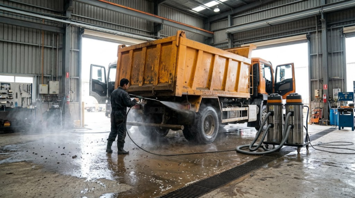 máy rửa cao áp và máy hút bụi công nghiệp