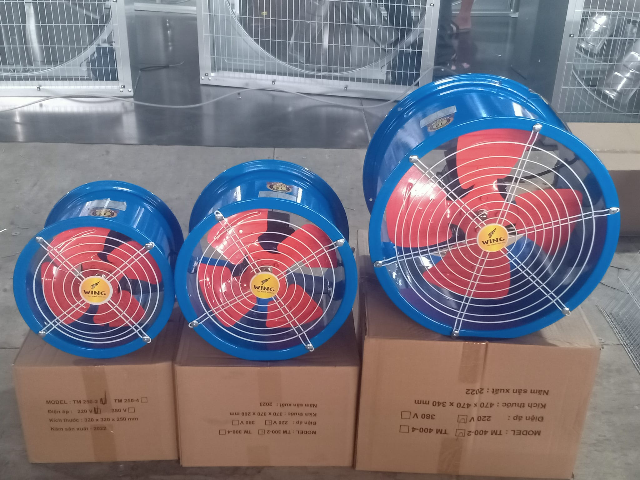 Quạt thông gió tròn Wing TM 250, sải cánh 250 mm, 2 tốc độ, tới 3.000 m³/h 6 quạt thông gió tròn Wing 250 - hình 6