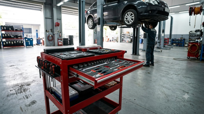 sắp xếp xe đẩy dụng cụ