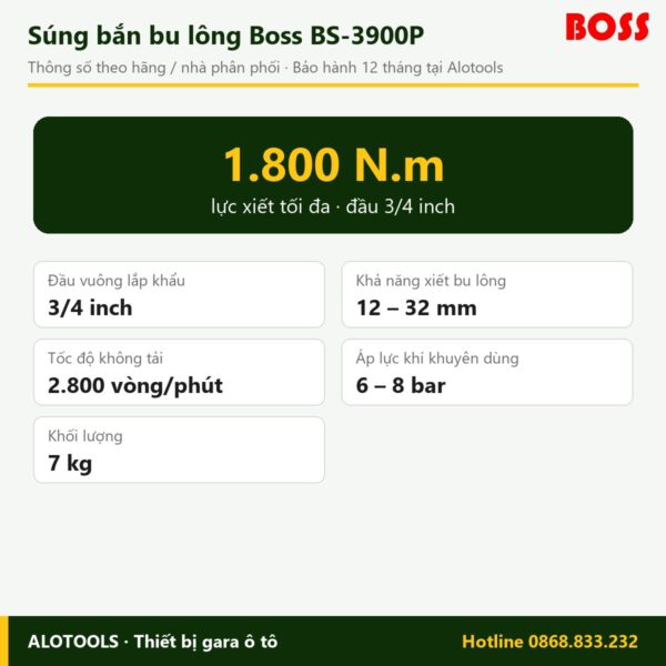 súng bắn bu lông Boss BS-3900P - hình 3