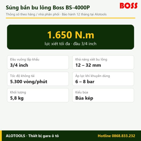 súng bắn bu lông Boss BS-4000P - hình 3