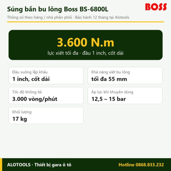 súng bắn bu lông Boss BS-6800L - hình 2
