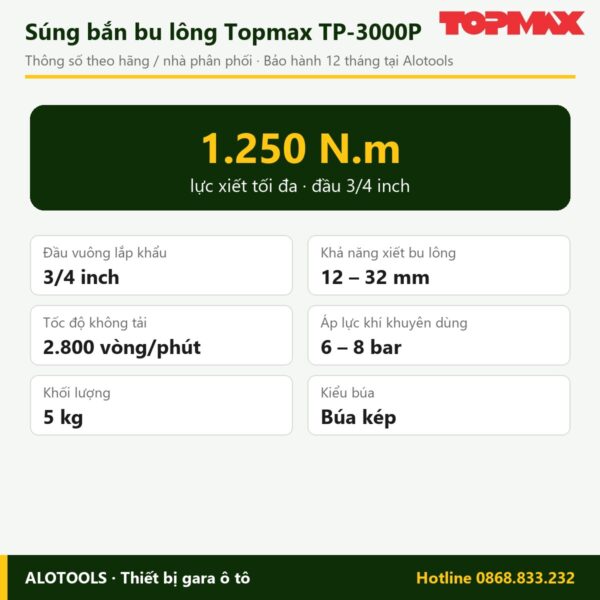 súng bắn bu lông Topmax TP-3000P - hình 2