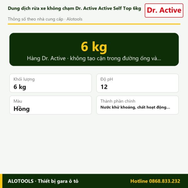 dung dịch không chạm Dr. Active Self Top - thông số
