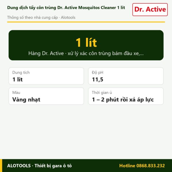 tẩy côn trùng Dr. Active - thông số