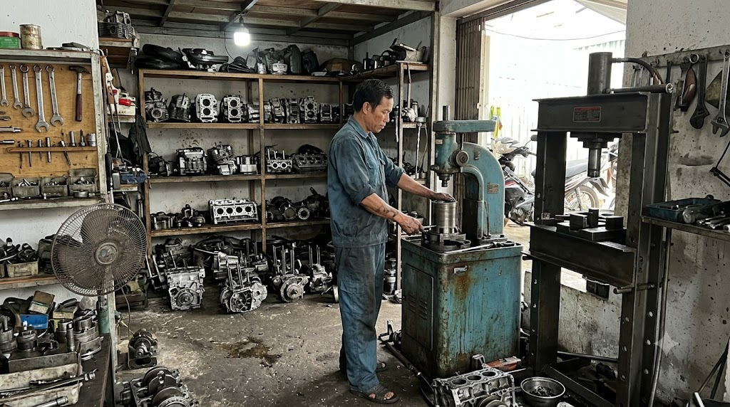 thu hồi vốn dàn máy gia công cơ khí xe máy