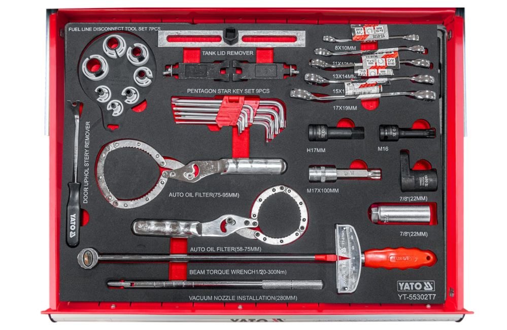 Tủ đồ nghề 400 món Yato YT-55302 Max, 7 ngăn kèm khoang tủ 14 tủ đồ nghề 400 món - hình 14
