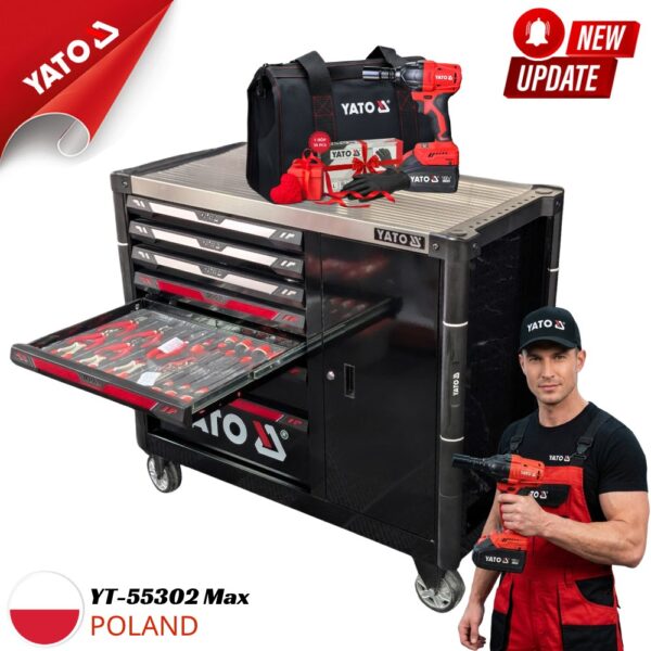 Tủ đồ nghề 400 món Yato YT-55302 Max, 7 ngăn kèm khoang tủ 29 tủ đồ nghề 400 món - hình 15