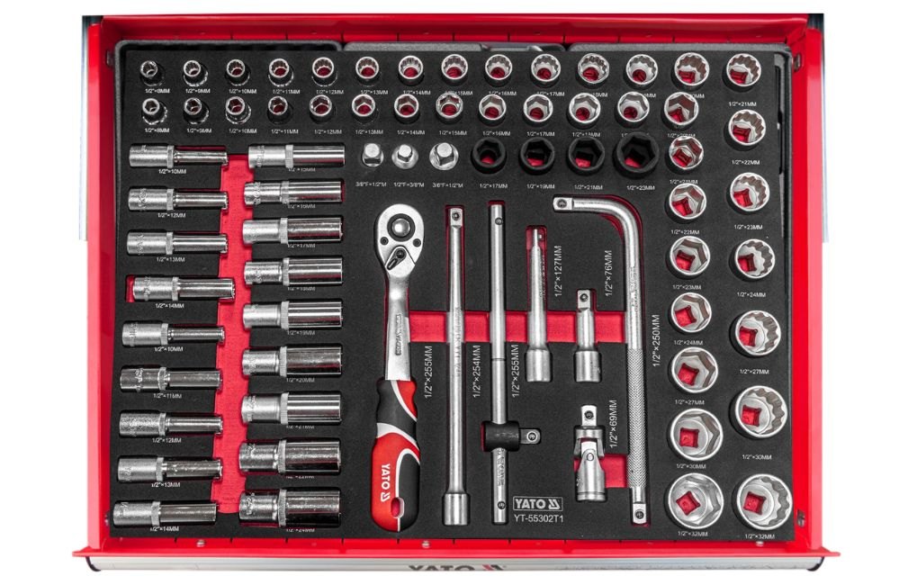 Tủ đồ nghề 400 món Yato YT-55302 Max, 7 ngăn kèm khoang tủ 8 tủ đồ nghề 400 món - hình 8