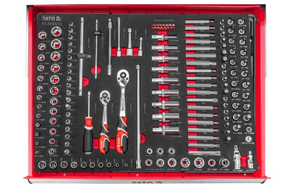 Tủ đồ nghề 400 món Yato YT-55302 Max, 7 ngăn kèm khoang tủ 9 tủ đồ nghề 400 món - hình 9
