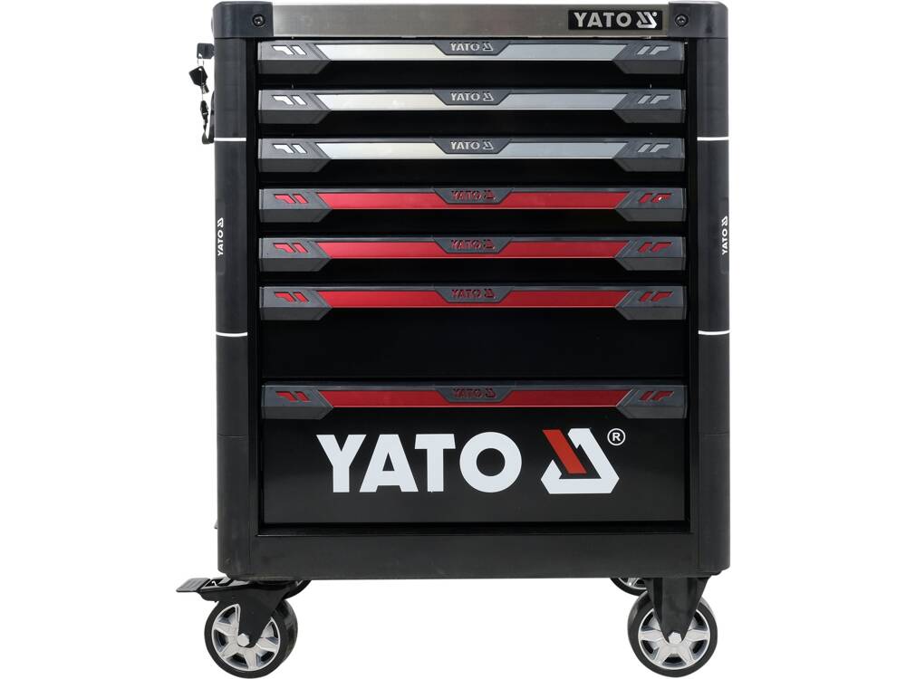 Tủ đựng đồ nghề cao cấp 7 ngăn mặt nhôm Yato YT-09032 - Ba Lan 3 tủ đồ nghề mặt nhôm - hình 2