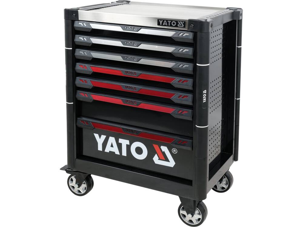 Tủ đựng đồ nghề cao cấp 7 ngăn mặt nhôm Yato YT-09032 - Ba Lan 4 tủ đồ nghề mặt nhôm - hình 3