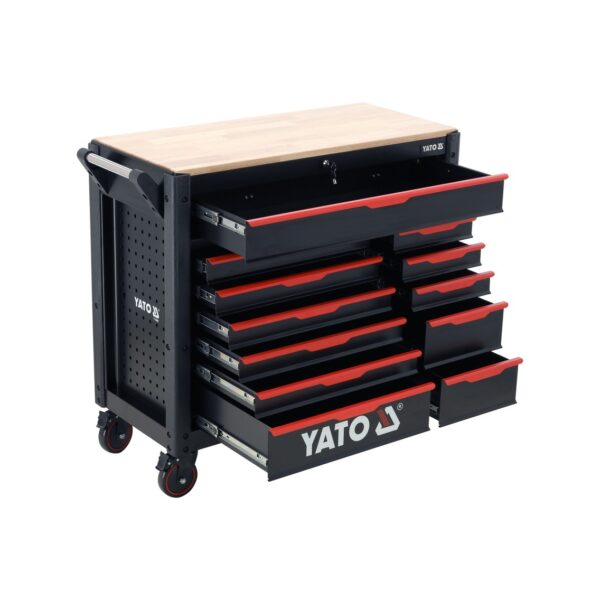 Tủ đựng đồ nghề cao cấp 12 ngăn mặt gỗ Yato YT-09005 – Ba Lan