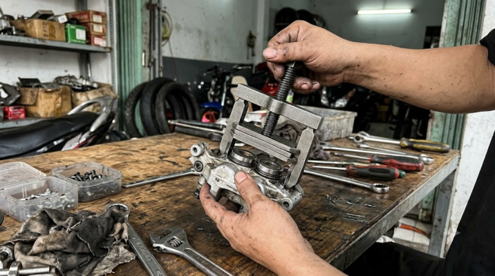 vam ép piston phanh xe máy