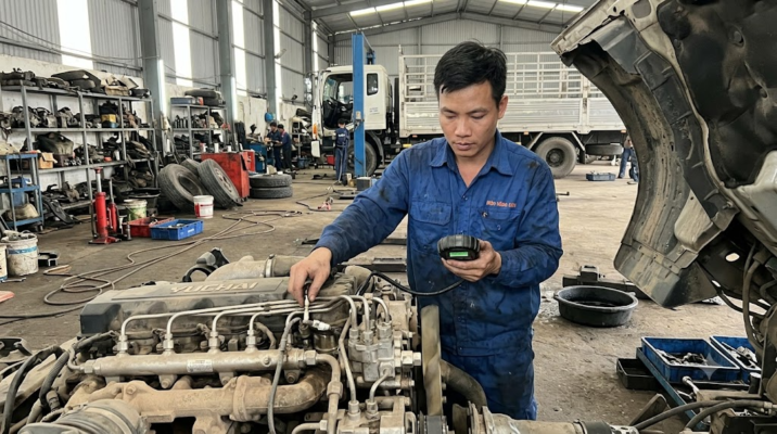 xe tải Chenglong máy Yuchai khó nổ